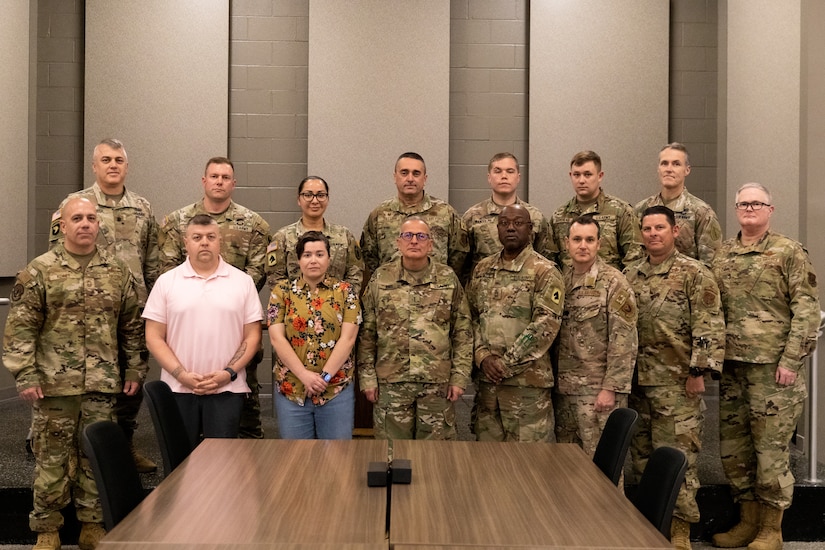 Kentucky National Guard Soldiers and Airmen were the first to receive a new state ribbon recognizing service with the State Partnership Program (SPP) in a ceremony at the Boone National Guard Center in Frankfort, Kentucky on April 13, 2023. The new ribbon, the Kentucky State Partnership Program Ribbon, was created to honor Soldiers and Airmen who enhance military-to-military relationships in subject matter expert engagement with one of Kentucky’s partner nations, Ecuador and Djibouti. (U.S. Army photo by Andy Dickson)