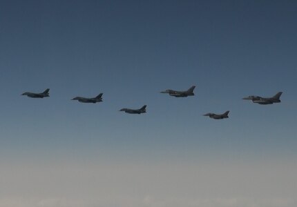 U.S. Forces and the Japan Self-Defense Forces conducted a bilateral aviation integration exercise over the Sea of Japan on April 13, 2023, demonstrating the enduring deterrence options readily available to the U.S.-Japan Alliance.