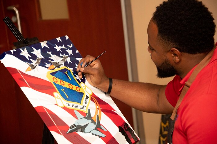 Maxwell AFB, Ala. - Local Artist Community Art Show At Maxwell AIr Force Base 7 April , bildg 1405 foyer (U. S. Air Force photo by Darius Hutton)