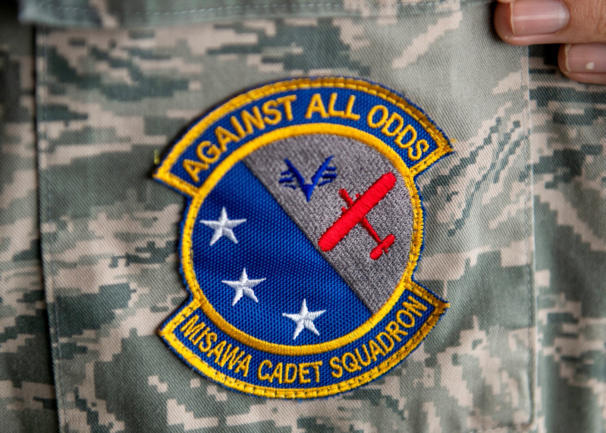 a close up a military styled patch