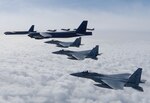 On Apr. 14, U.S. Indo-Pacific Command deployed two bombers and accompanying aircraft in a bilateral air exercise with Japan Self-Defense Forces fighters over the Sea of Japan, demonstrating the consistent and capable deterrence options readily available to the U.S.-Japan Alliance.