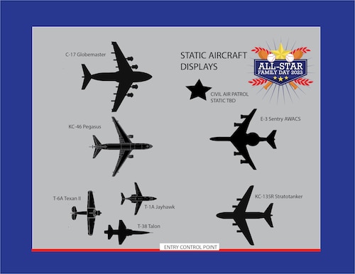 Map of aircraft
