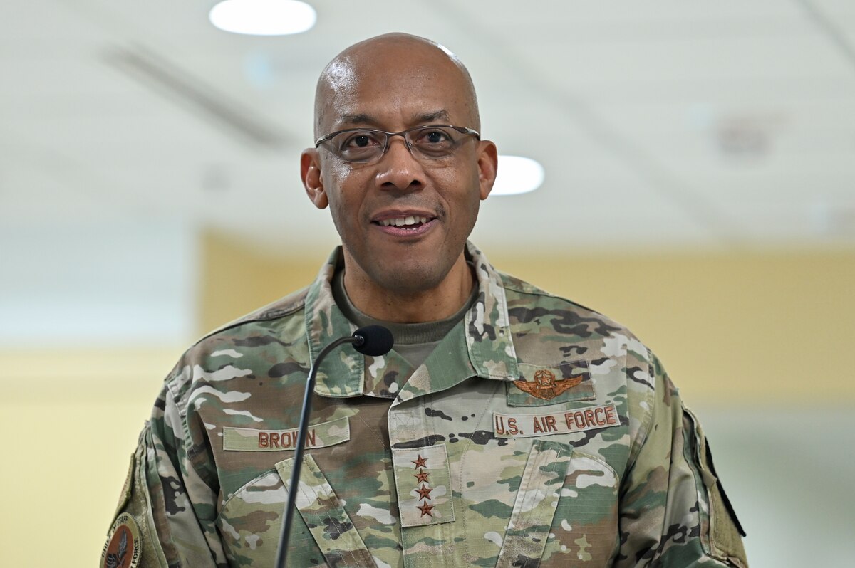 photo of Air Force Chief of Staff Gen. CQ Brown, Jr. speaking