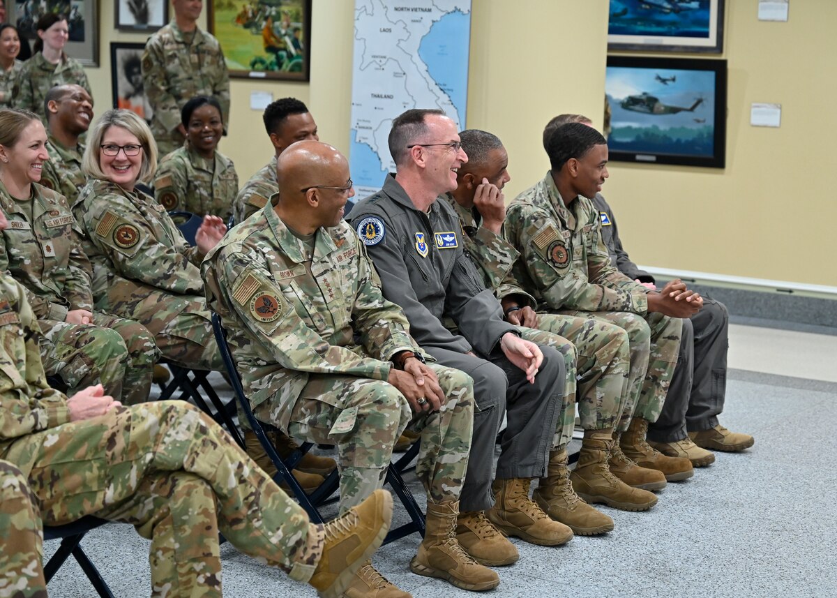 Photo of audience laughing