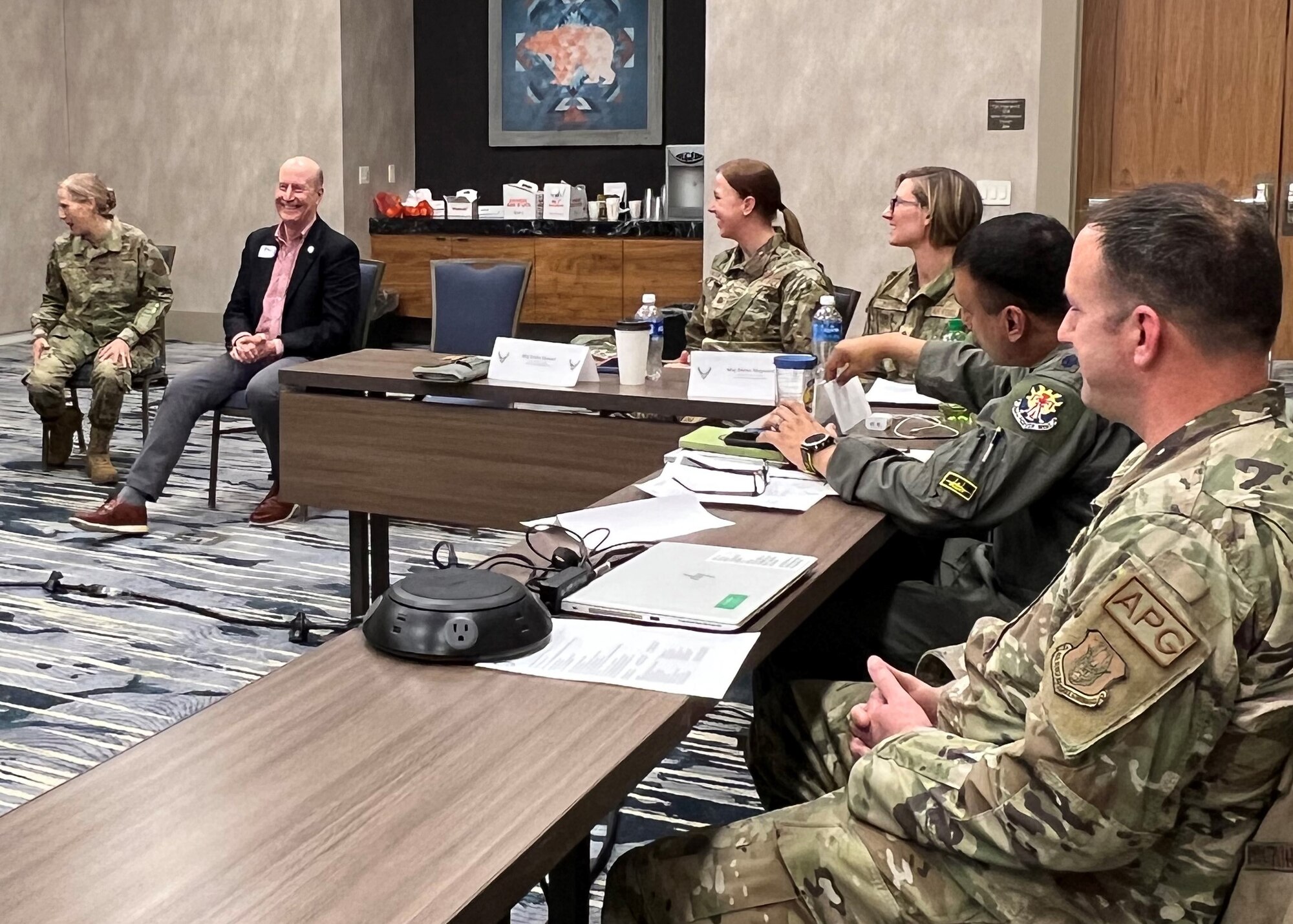 Maj Gen (Ret) Douglas Raaberg (second from left), AFA Executive Vice-President, welcomed the Reserve Council to the Air Warfighters Symposium in Denver this past March.