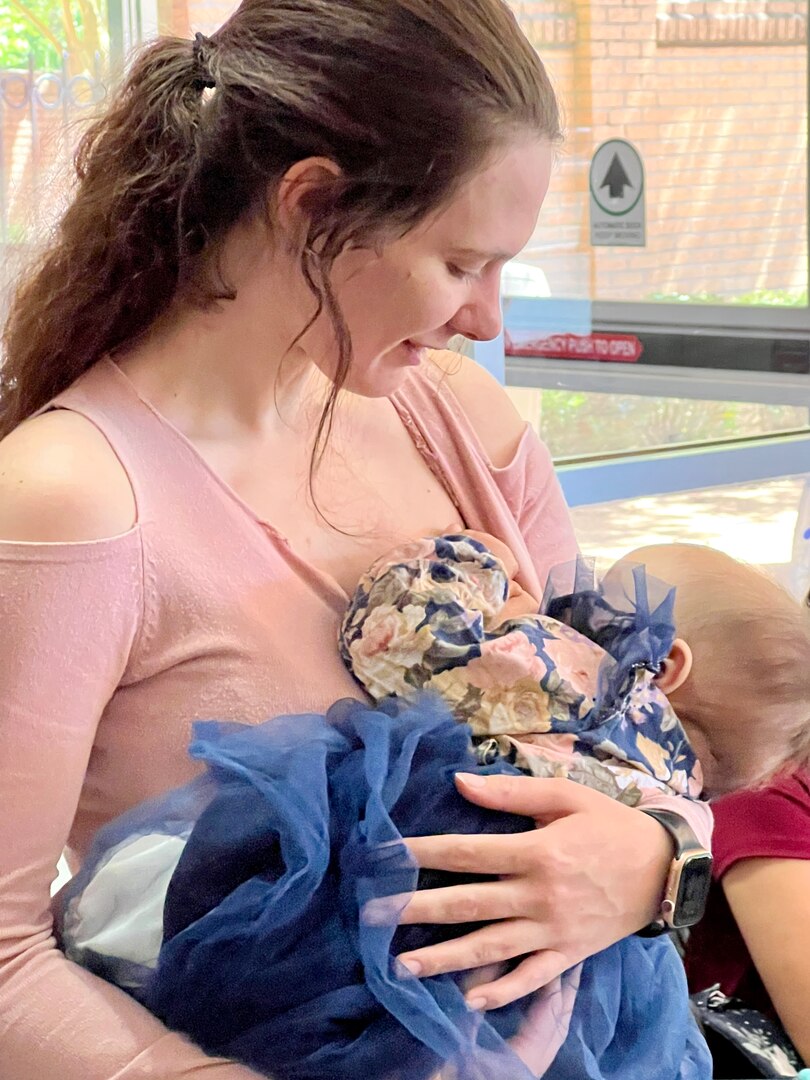 Mothers participating in Big Latch On attempt world breast-feeding