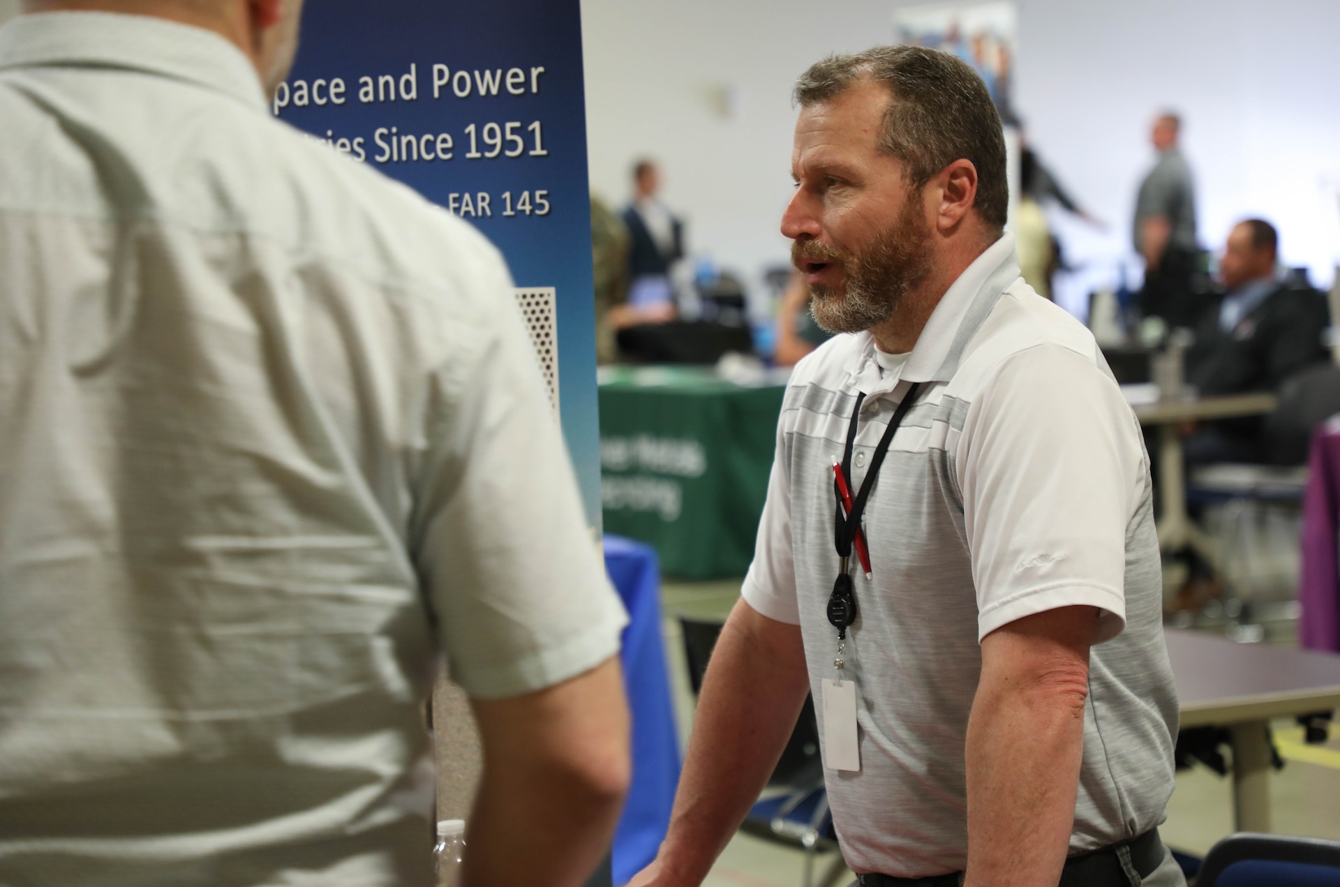 Over 50 vendors and colleges were present for the career fair at the Kentucky National Guard’s Readiness Center in Northern Kentucky Apr. 14, 2023. Soldiers and civilians were invited to talk to the many companies like Fed EX, Atlas Air, Amazon and CVG Airport Police about protentional job opportunities.