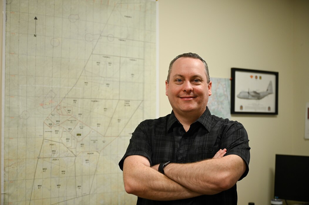 Christopher Gardner, 354th Operations Support Squadron Air Operations and Scheduling Specialist, poses for a photo at Eielson Air Force Base, Alaska, March 29, 2023.