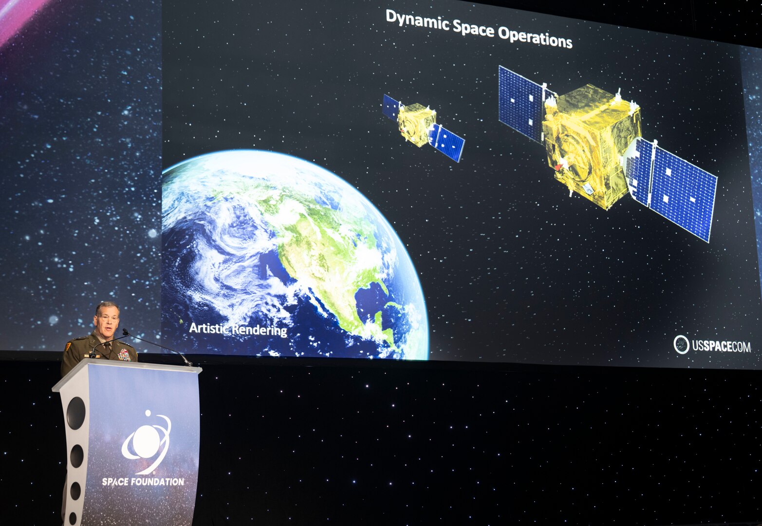 USSPACECOM Commander highlights significant progress in kick off to Space Symposium 38