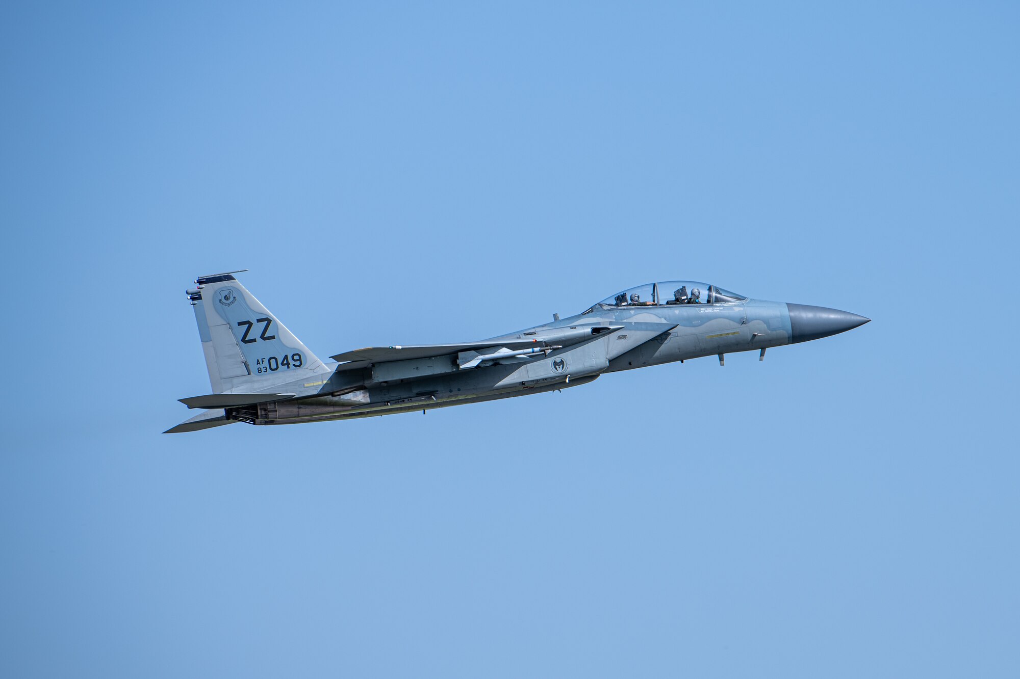 Airmen take off in a jet.