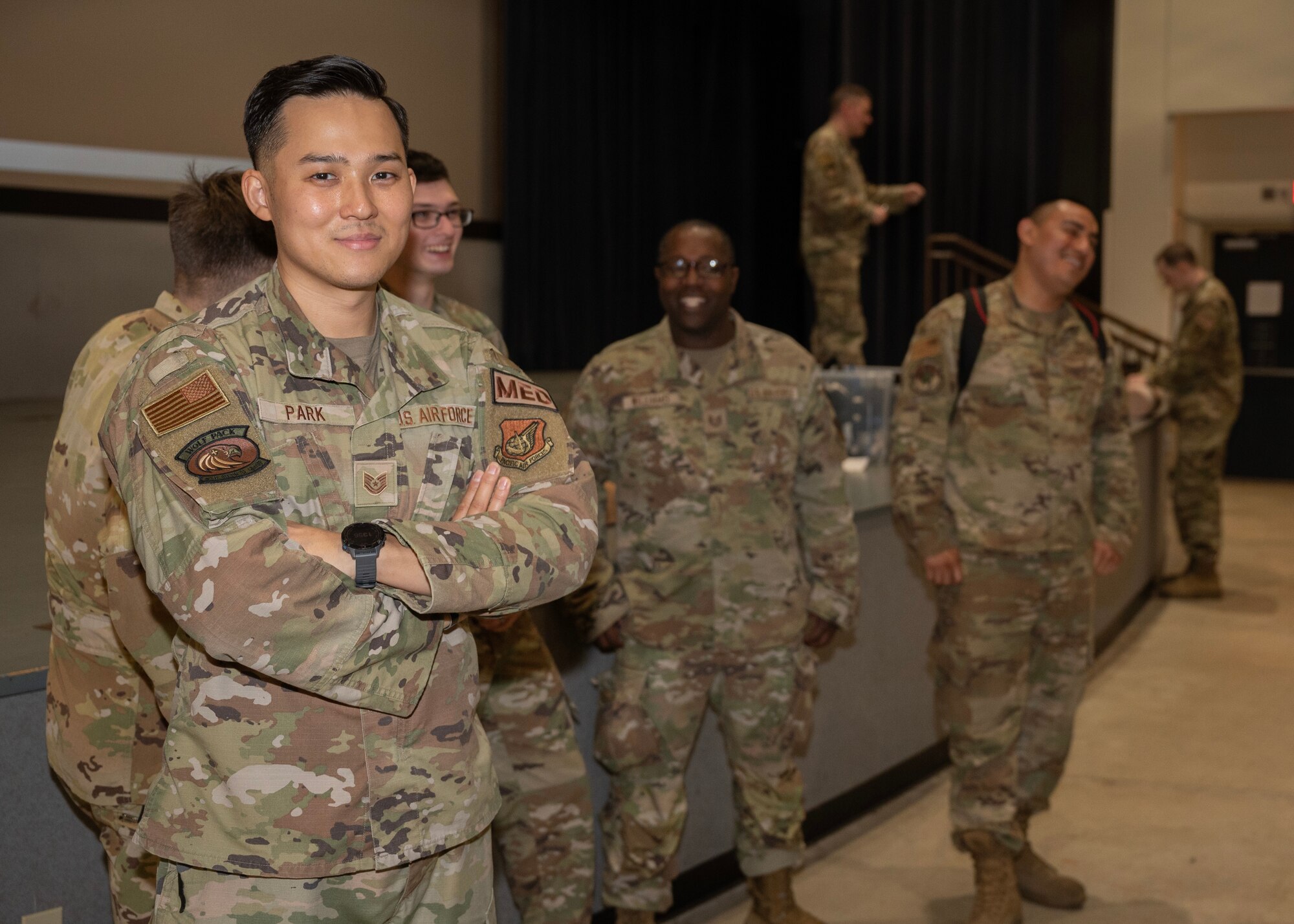 Tech. Sgt. Chang Park, 8th Medical Group flight chief of education and training, pose for a photo Kunsan Air Base, Republic of Korea, Apr. 18, 2023.