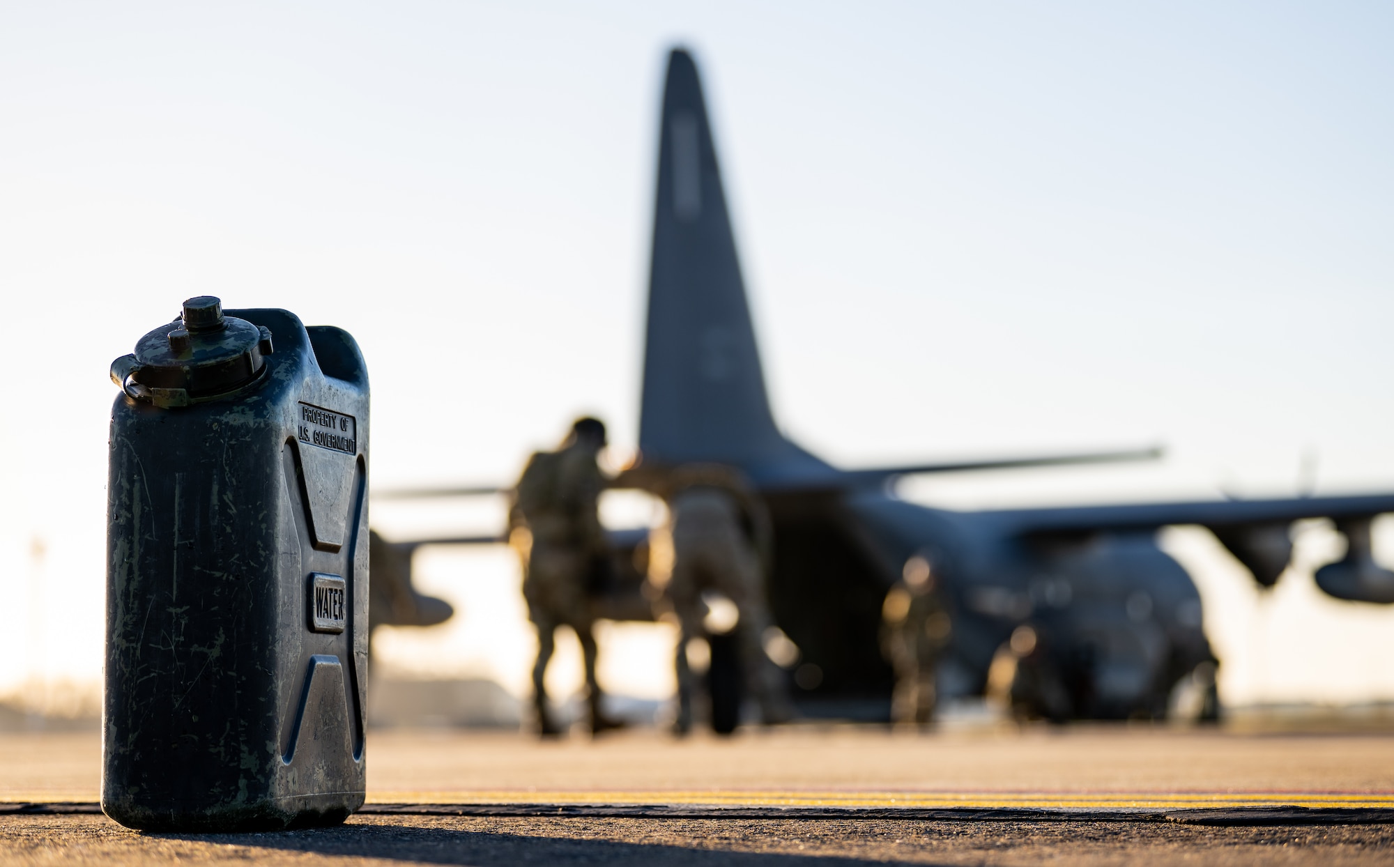 Airmen from the 100th Air Refueling Wing and the 352nd Special Operations Wing work together to pack up their gear after completing forward area refueling point (FARP) training at Royal Air Force Mildenhall, England, Feb. 6, 2023. FARP capabilities enable the 100th ARW and the 352nd SOW to partner together and provide critical on-the-ground refueling to NATO allies and European partners in austere locations with a minimal footprint. (U.S. Air Force photo by Staff Sgt. Kevin Long)