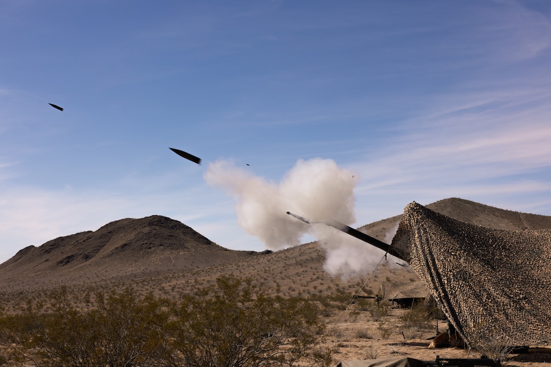 155mm howitzers during Spring Firing Exercise