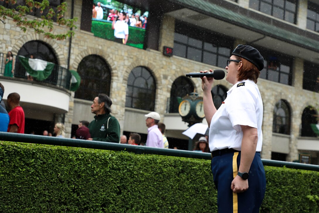 The 202nd Army Band helped kick off the spring meet at Keeneland Racetrack as they opened their doors to all military members and their families for Military Day Apr. 16, 2023.