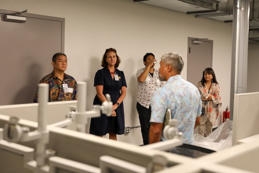 FORT SHAFTER, Hawaii - Hawaii educators explored new opportunities for their students to work with the military in the tech industry during a tour of the Pacific Enterprise Defense (PED) center, April 6, 2023.