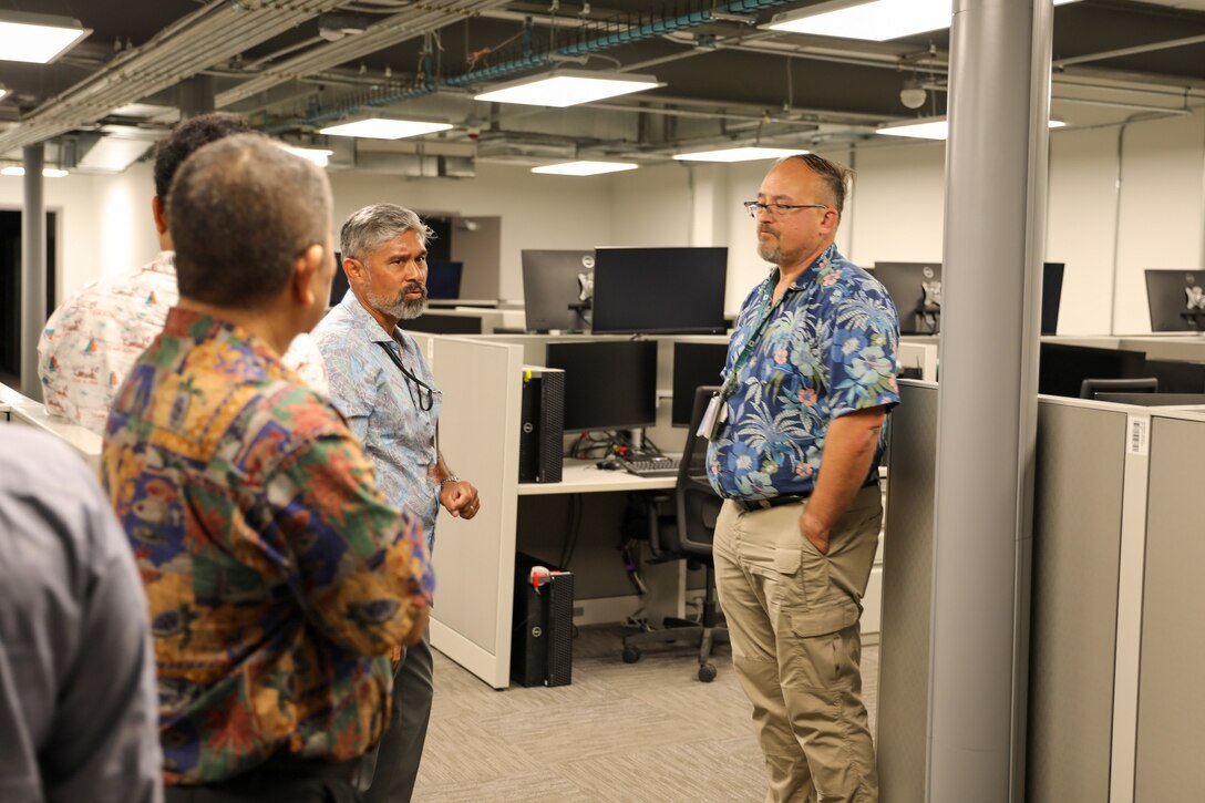 FORT SHAFTER, Hawaii - Hawaii educators explored new opportunities for their students to work with the military in the tech industry during a tour of the Pacific Enterprise Defense (PED) center, April 6, 2023.