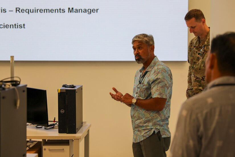 FORT SHAFTER, Hawaii - Hawaii educators explored new opportunities for their students to work with the military in the tech industry during a tour of the Pacific Enterprise Defense (PED) center, April 6, 2023.