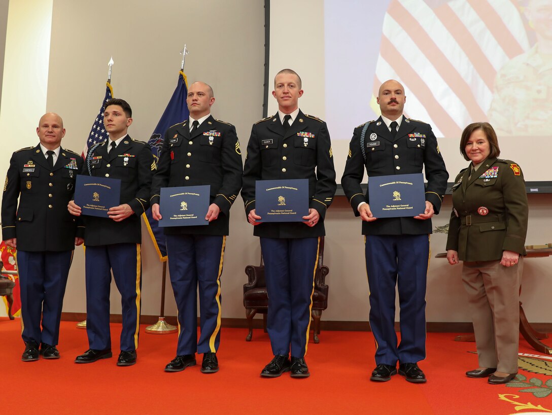 The competitors for the Command Sgt. Maj. Fields award were:

Sgt. Ryder Blair, 56th Stryker Brigade Combat Team
Staff Sgt. Sean Fulton, 28th Expeditionary Combat Aviation Brigade
Sgt. Nicholas Oliver, 28th Infantry Division
Sgt. David Young, Pennsylvania National Guard Joint Force Headquarters