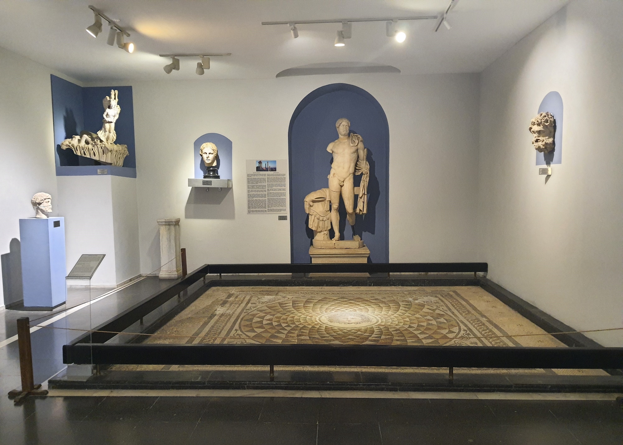 A view of the archaeological pieces exhibited in the Pergamon Museum located in the town center in Pergamon Jan. 21, 2023.