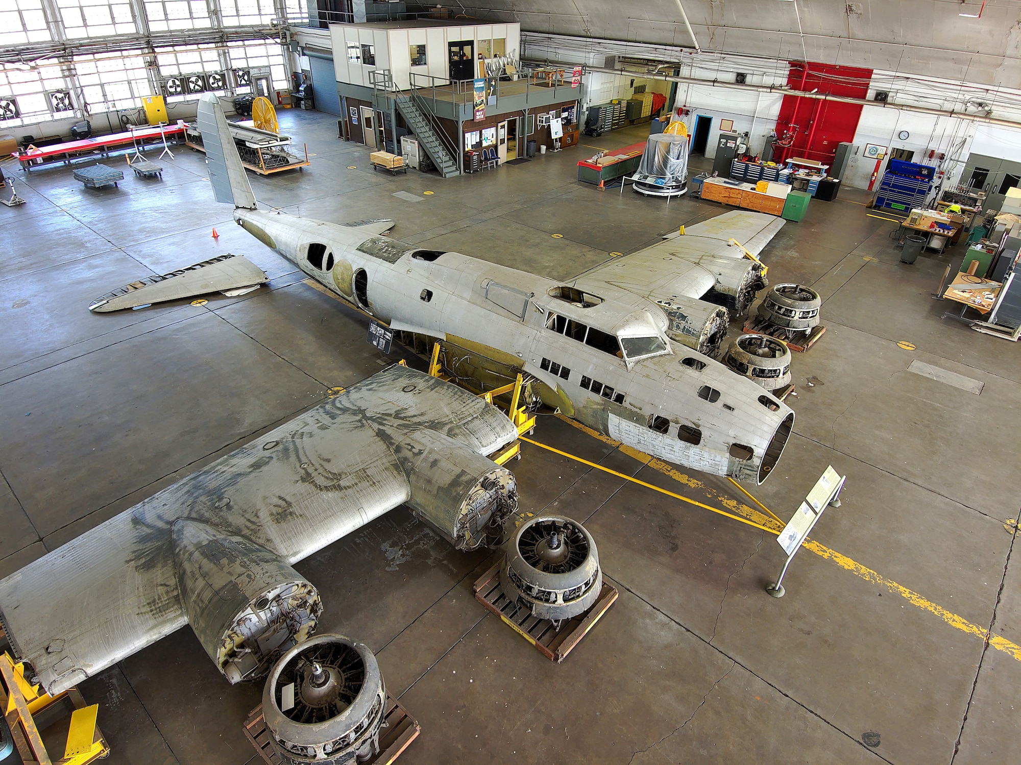 Boeing B-17D "The Swoose" restoration photo April 2023.