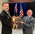Royal Australian Navy Rear Adm. Ian Murray, Australian Defence Attaché to the United States of America and the Head of the Australian Defence Staff, and Mr. Michael McClatchey, Program Executive Officer, Undersea Warfare Systems