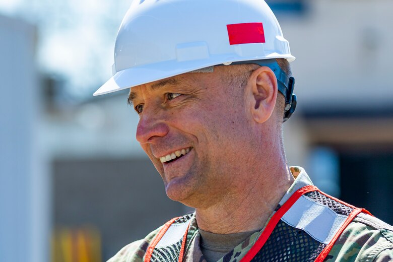 Maj. Gen. William Graham, deputy commanding general for Civil and Emergency Operations for the U.S. Army Corps of Engineers, shares a laugh with members of the Inland Waterways Users Board during a tour of the Monongahela River Locks and Dam 4 at Charleroi, Pennsylvania, April 12, 2023.

The U.S. Army Corps of Engineers Pittsburgh District hosted the tour and several briefings about ongoing and future inland navigation construction projects within the district.

During the tour, Inland Waterways User Board (IWUB) members learned about the overall Lower Monongahela River navigation project and the new river chamber construction at Charleroi, which is in its final phase after nearly 20 years of construction. Members also listened to briefings about the overall Upper Ohio navigation project and its first major construction contract, the new Montgomery lock construction. 

IWUB is an industry federal-advisory committee representing all fuel-taxed inland waterway systems within the United States. The navigation industry contributes to the Inland Waterways Trust Fund through fuel taxes paid by carriers who transport bulk commodities on the inland waterway system. The board makes recommendations to Congress and the Assistant Secretary of the Army for Civil Works on how best to invest federal and trust funds dollars to keep the most cost-effective, environmentally friendly, and safest form of transportation for bulk commodities resilient and reliable.
(U.S. Army Corps of Engineers Pittsburgh District photo by Michel Sauret)