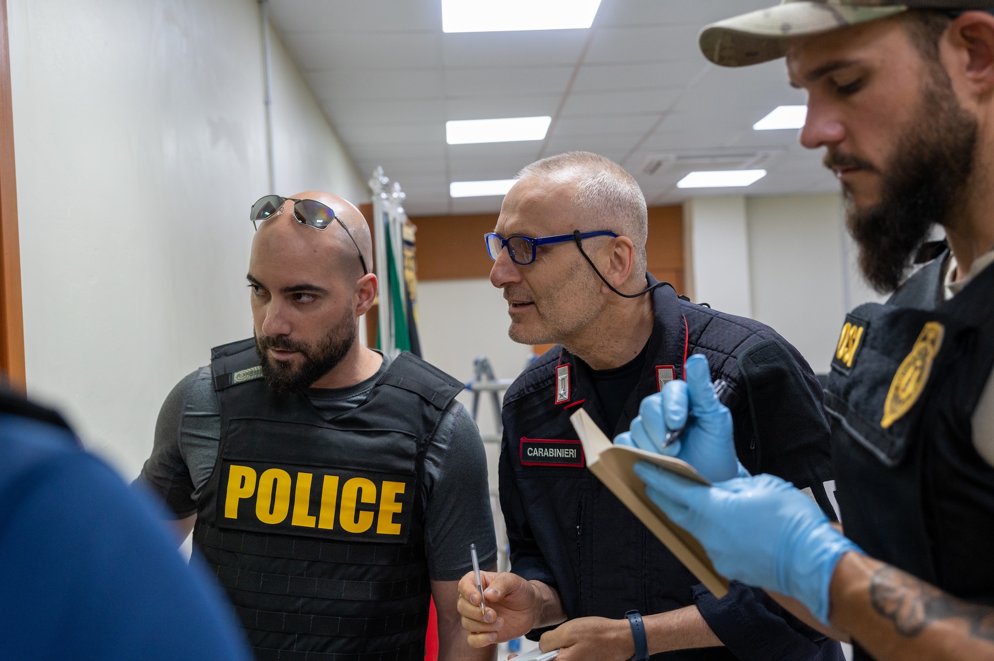 American, Italian, and Canadian forces participated in AASAB’s first coalition active shooter exercise on April 13, 2023.