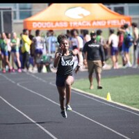 Military child runs track