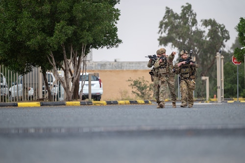 American, Italian, and Canadian forces participated in AASAB’s first coalition active shooter exercise on April 13, 2023.
