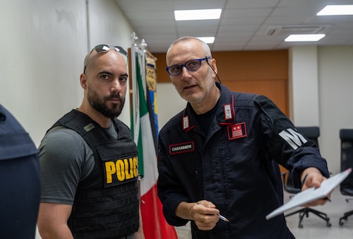 American, Italian, and Canadian forces participated in AASAB’s first coalition active shooter exercise on April 13, 2023.