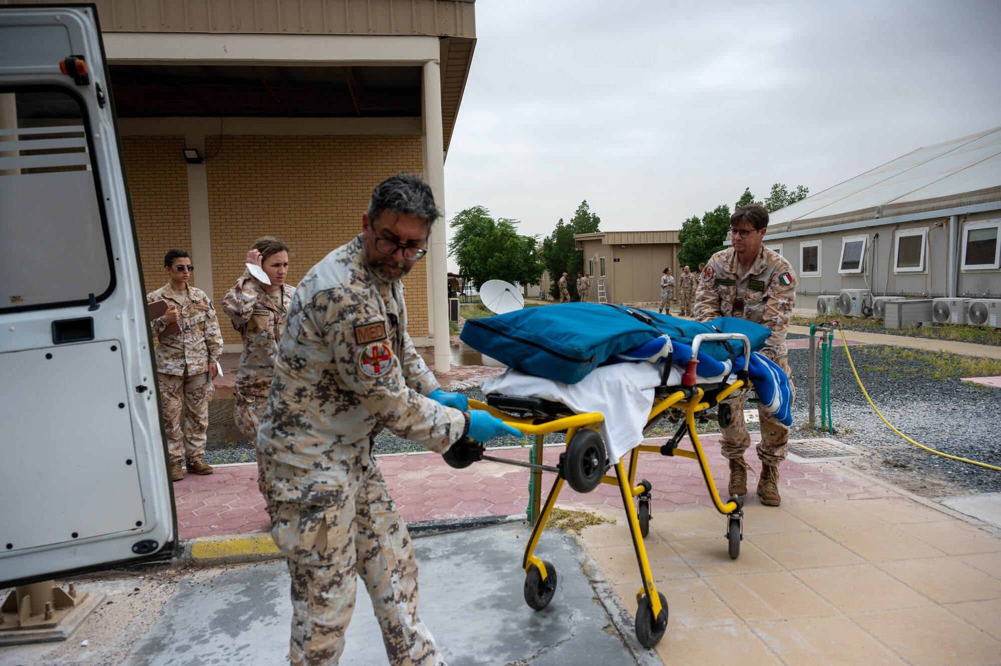 American, Italian, and Canadian forces participated in AASAB’s first coalition active shooter exercise on April 13, 2023.