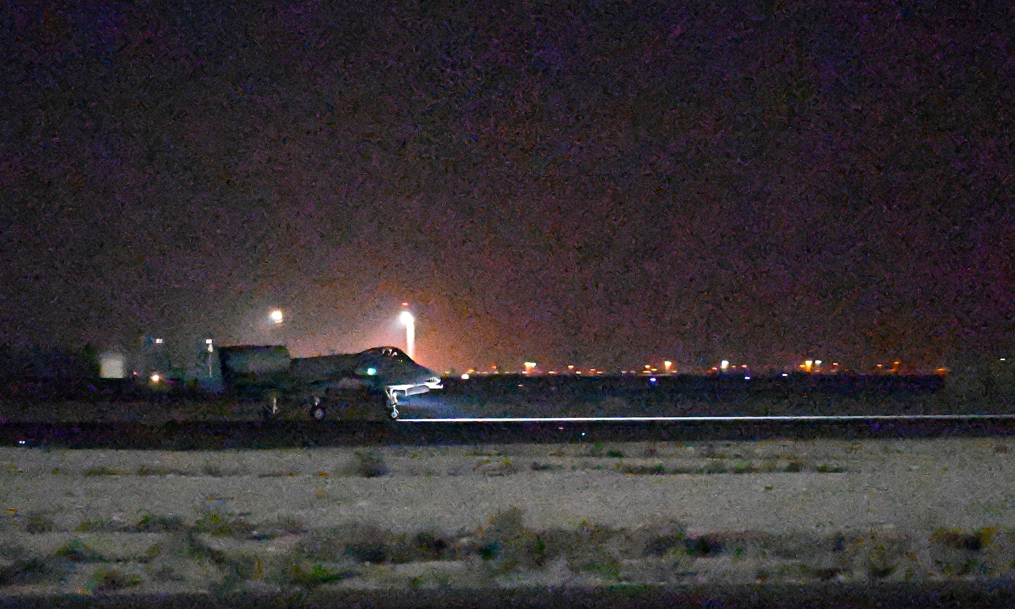 A U.S. Air Force A-10 Thunderbolt II assigned to the 75th Expeditionary Fighter Squadron takes off for a combat sortie in the U.S. Central Command area of responsibility at Al Dhafra Air Base, United Arab Emirates, April 20, 2022. The deployment of A-10s in the region provides additional capability in the Middle East alongside fighter aircraft. This deployment ensures close air support specialists are able to build upon their skills in environments outside of the United States and ensure combat operations remain sharp across the force. (U.S. Air Force photo by Tech. Sgt. Alex Fox Echols III)