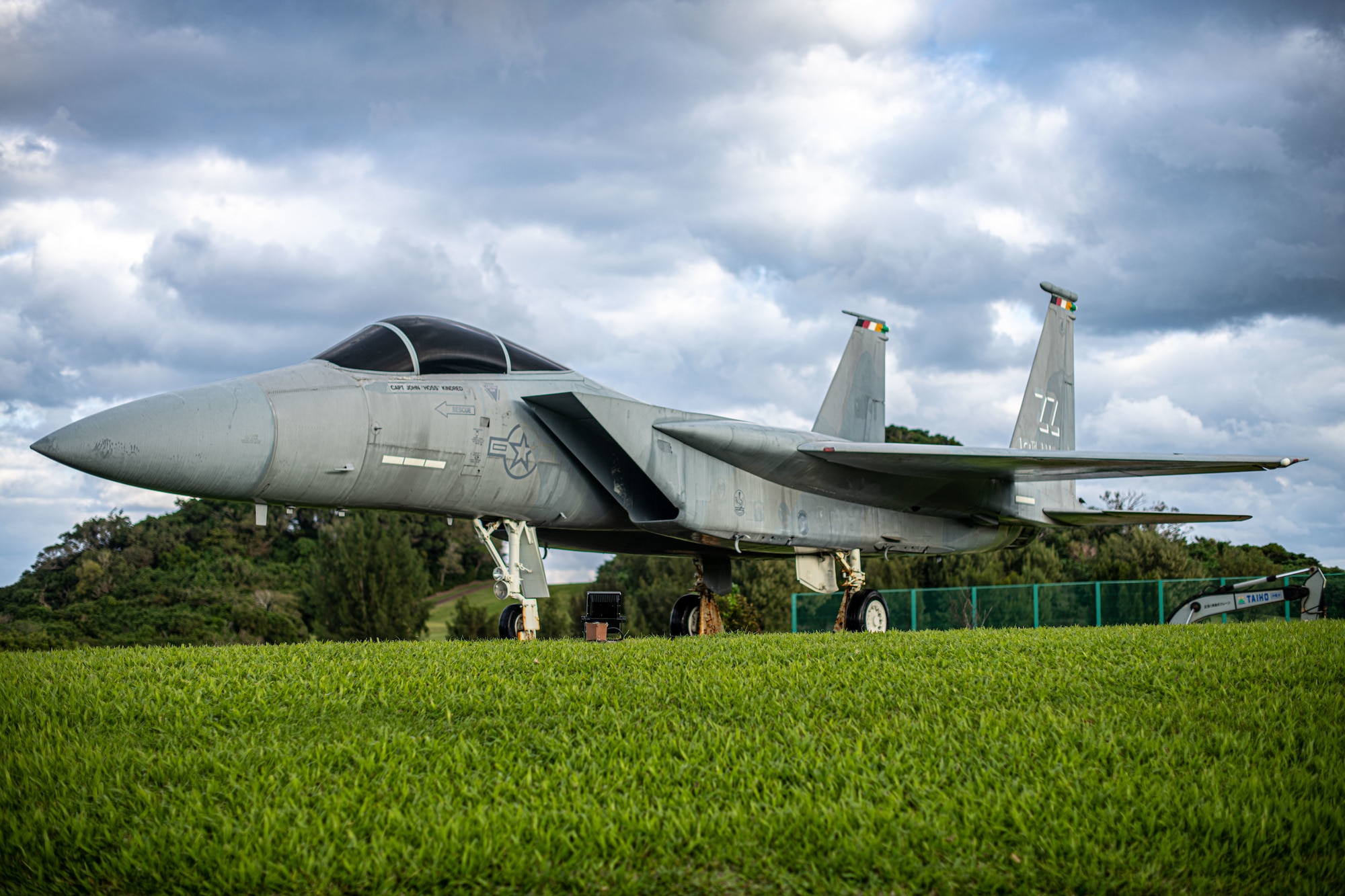 A jet is parked.