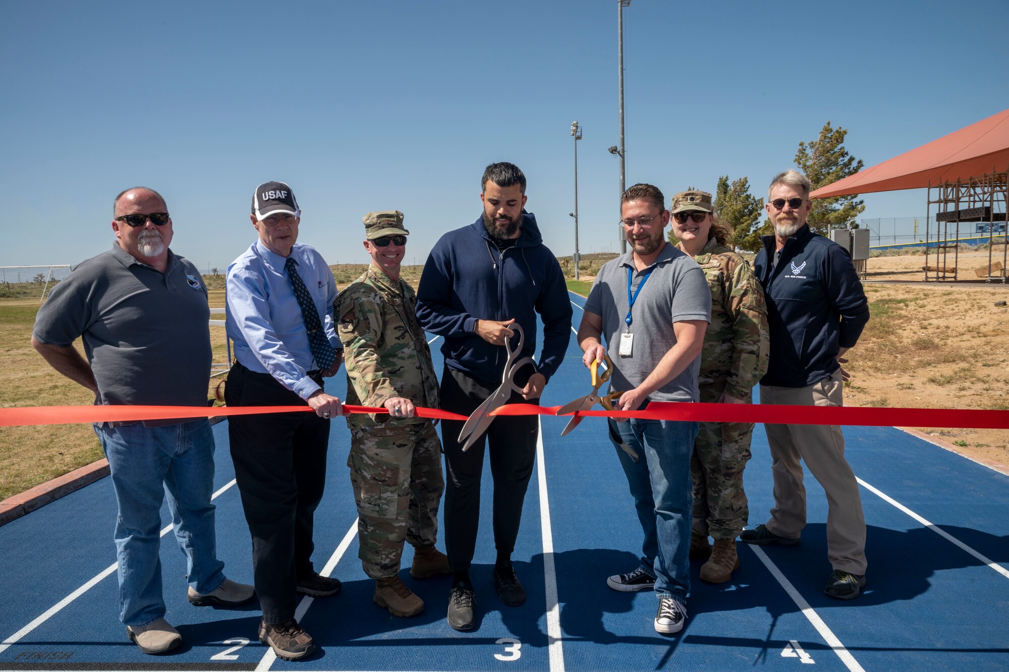 Edwards AFB unveils new stateoftheart fitness track at Rosburg