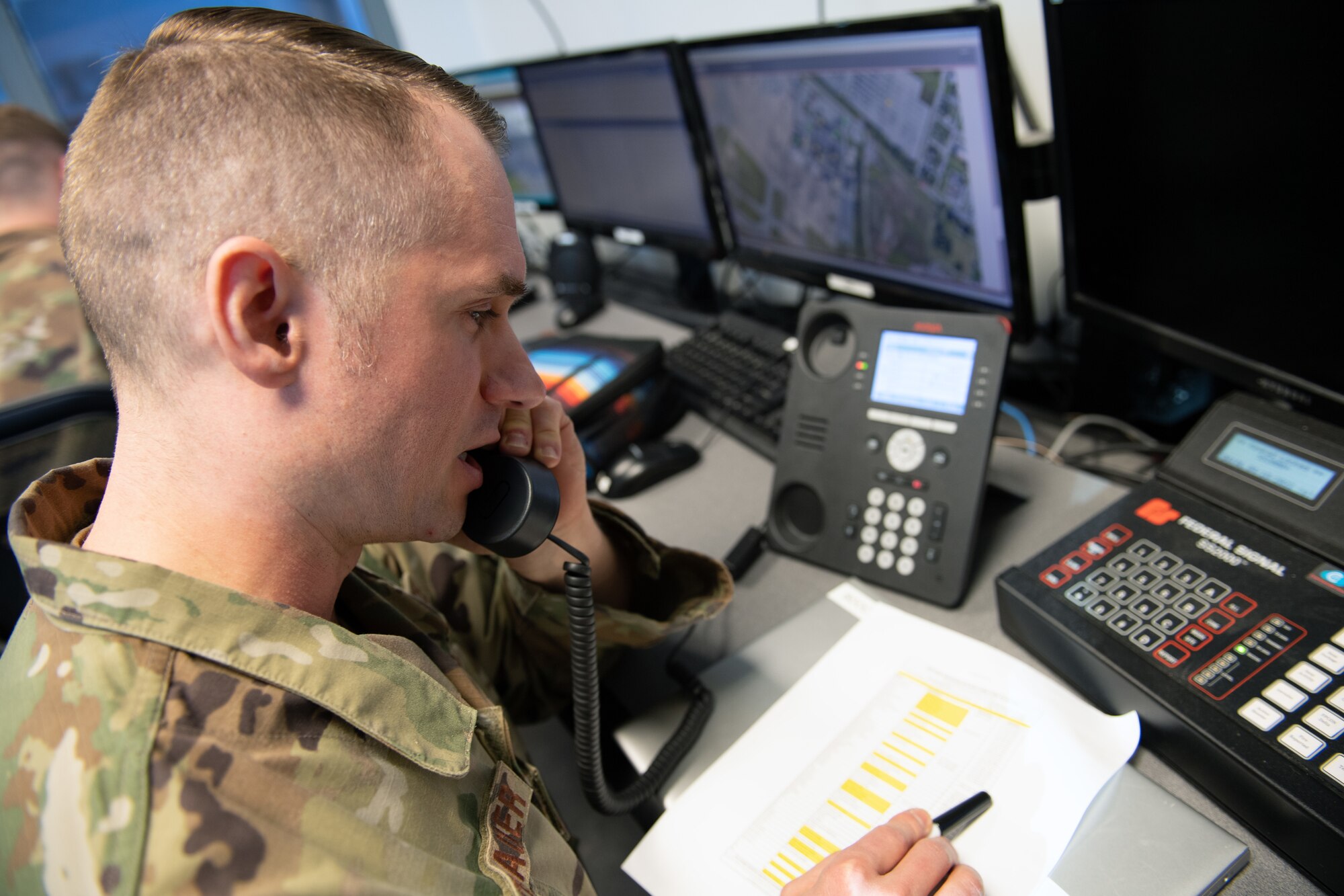 193rd Special Operations Wing Airmen participate in a mission assurance exercise April 13, 2023 in Middletown, Pennsylvania.