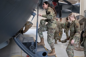 The 193rd Special Operations Wing enlisted council hosted an MC-130J Commando II familiarization tour April 15, 2023 in Middletown, Pennsylvania.