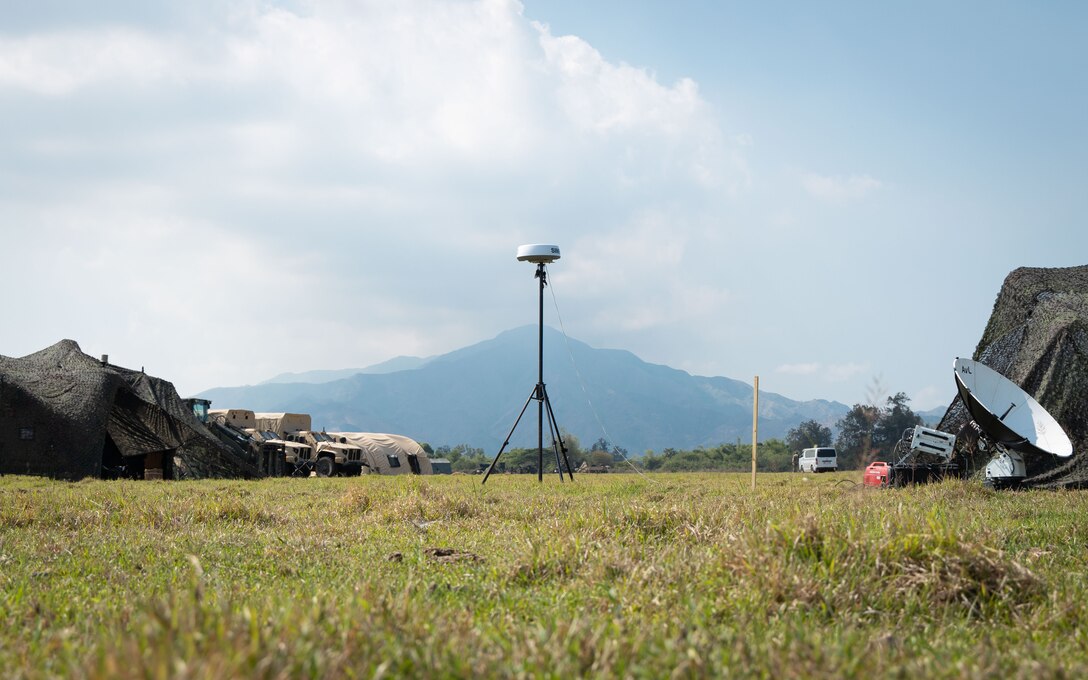 U.S. Marines with 13th Marine Expeditionary Unit conduct sensing expeditionary advanced base operations during Exercise Balikatan 23 at Naval Education, Training and Doctrine Command, Philippines, April 21, 2023. Balikatan is an annual exercise between the Armed Forces of the Philippines and U.S. military designed to strengthen bilateral interoperability, capabilities, trust, and cooperation built over decades of shared experiences. (U.S. Marine Corps photo by Cpl. Marcus E. Melara)