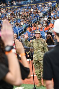 Army Reserve birthday at the ballpark