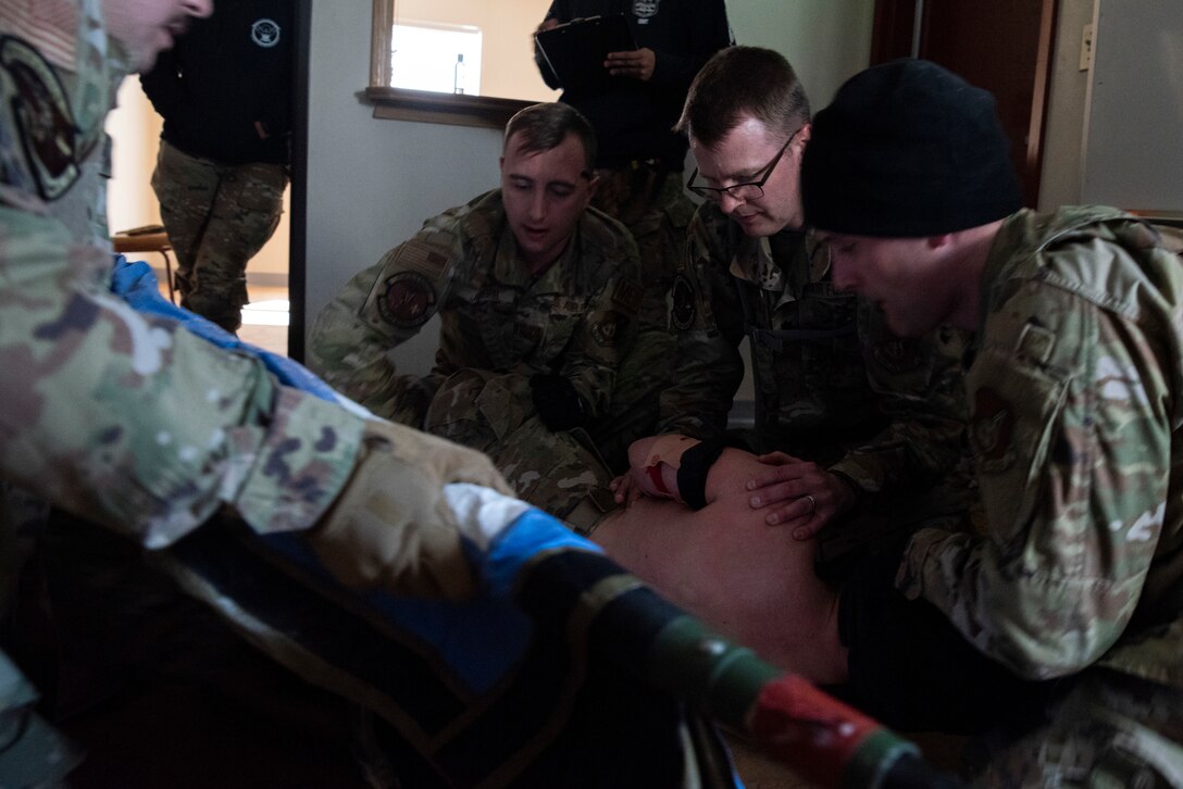 673d Medical Group Airmen hone emergency response skills during the Arctic Warrior Challenge