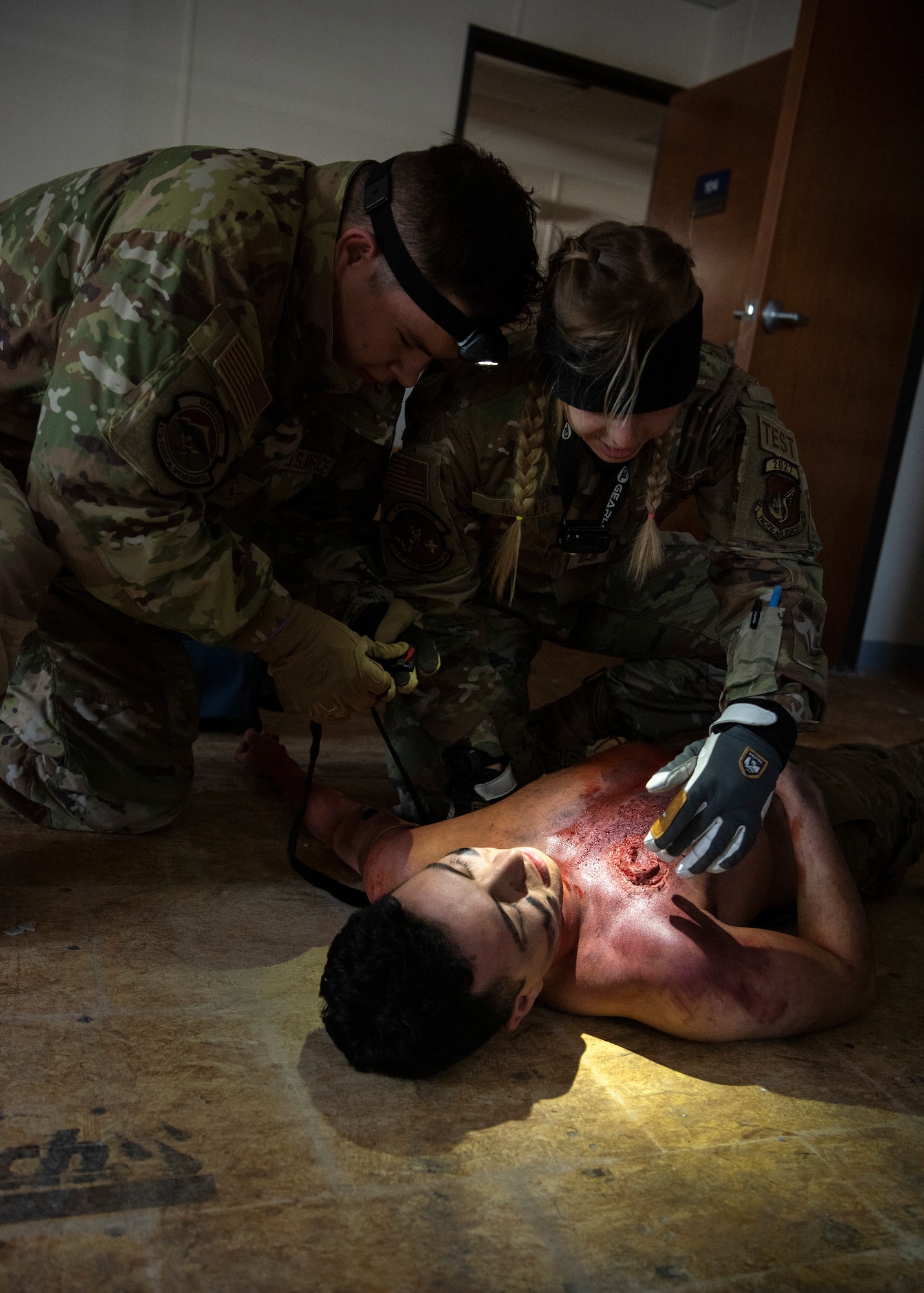 673d Medical Group Airmen hone emergency response skills during the Arctic Warrior Challenge