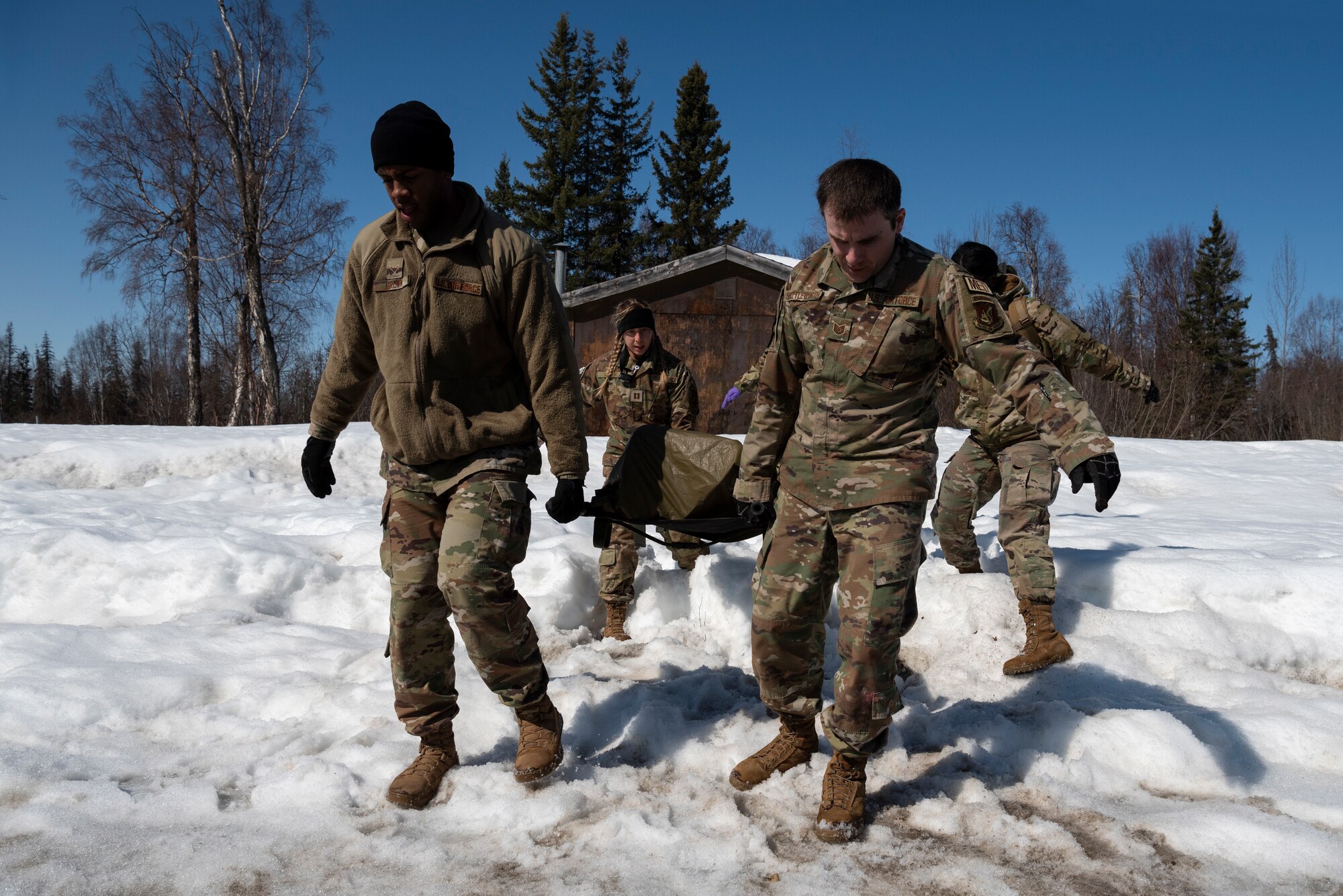 673d Medical Group Airmen hone emergency response skills during the Arctic Warrior Challenge