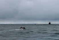 USS San Juan (SSN 751) conducts a brief stop for supplies and personnel off the coast of Iceland, supported by Icelandic Coast Guard ICVG Þór, April 26, 2023.