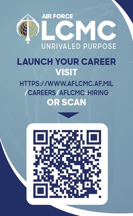 Graphic with QR Code for hiring event
