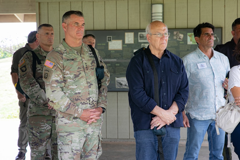 Hawaii elected officials were given the opportunity to experience being a Soldier for a day. U.S. Army Pacific Commander Gen. Charles A. Flynn, The Honolulu and Hawaii mayors, along with other leaders visited Army training sites on Oahu, Hawaii, on April 24, 2023.