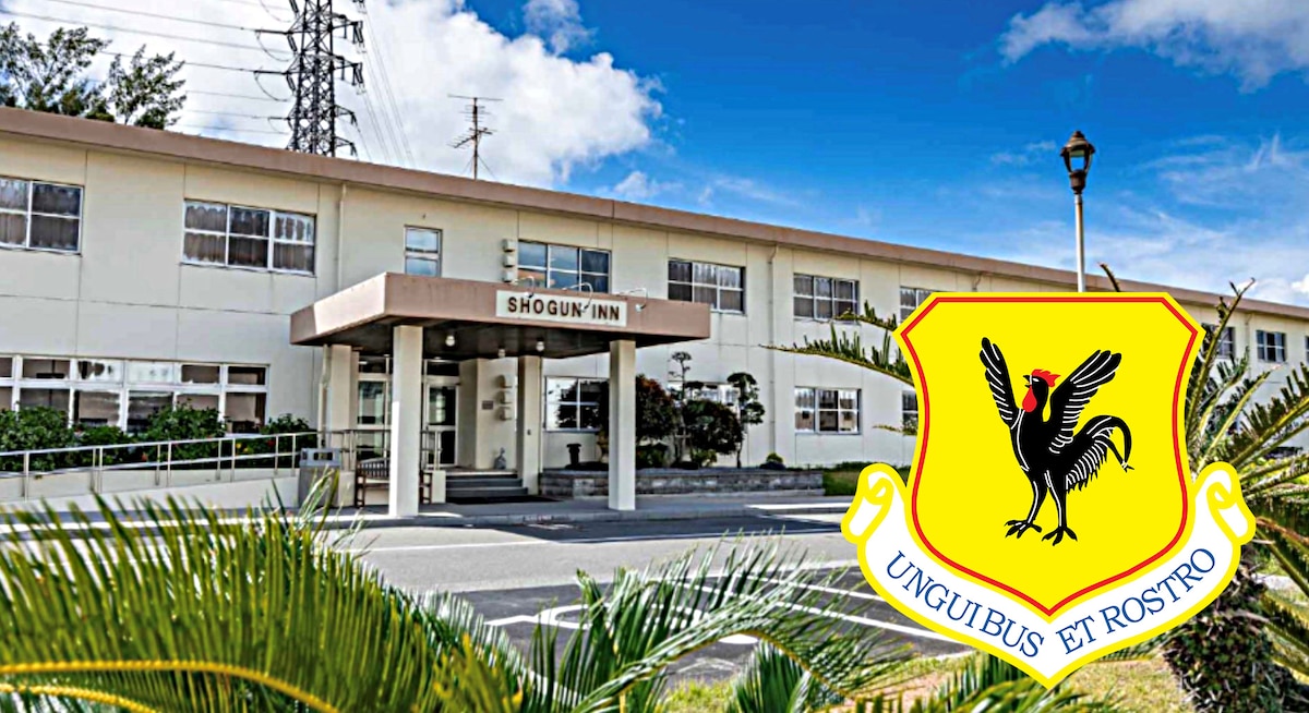 Photo of Kadena lodging with wing shield