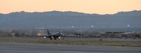 A B-1B Lancer takes off at Nellis Air Force Base, Nev., June 13, 2017. The B-1 is a test jet assigned to the 337th Test and Evaluation Squadron, here, and is conducting missions while testing the new software for Sustainment Block 17.