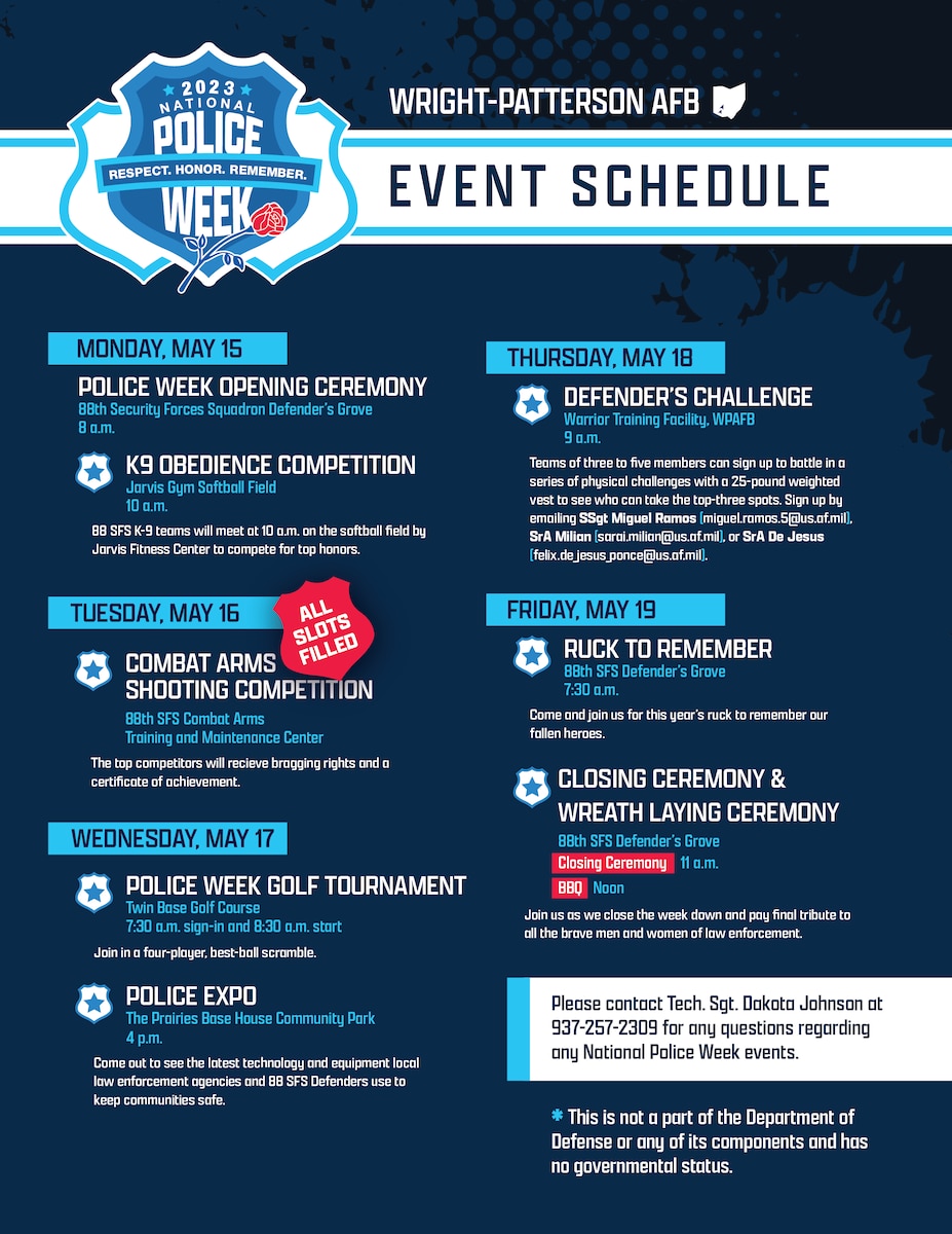 WPAFB Police Week to honor service and sacrifice > WrightPatterson AFB