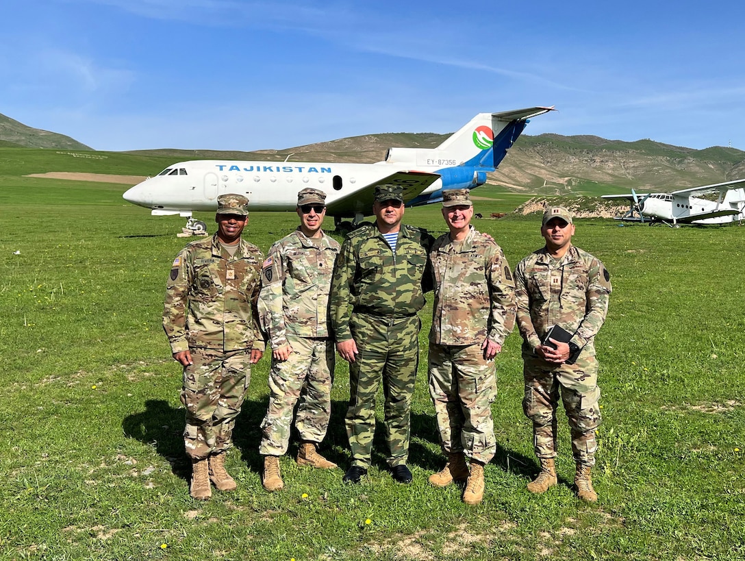 The Virginia National Guard begins recognizing its 20th year of partnership with the Republic of Tajikistan March 27, 2023, as VNG senior leaders visit with the Tajikistan Ministry of Defense in Dushanbe, Tajikistan. During the visit, the VNG team, led by Brig. Gen. James W. Ring, the VNG Director of the Joint Staff, participated in bilateral talks on military to military engagements. The Ministry of Defense also hosted a 20th anniversary celebration, commemorating two decades of partnership supporting the State Partnership Program. (Contributed photo)