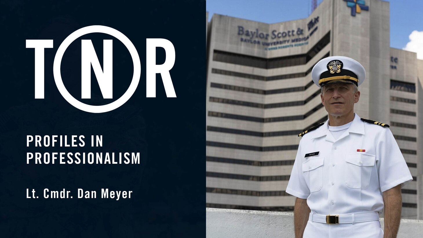 Lt. Cmdr. Dan Meyer joined the Navy Reserve with the hopes of being able to help those in need by participating in disaster relief and humanitarian aid missions.