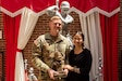 U.S. Army 1st Lt. Jason Bell poses with his wife, Dr. Michelle Baltam, after receiving the Lt. Orville Munson Award at the U.S. Army Engineer Regimental School at Fort Leonardwood, Missouri on April 28, 2023. The award is given annually to honor an engineer lietuenant or warrant officer platoon leader in the Active Army and Army National Guard in recognition of outstanding contributions to military engineering by demonstrated technical and leadership ability. (U.S. Army National Guard photo by Sgt. 1st Class Andrew Dickson)